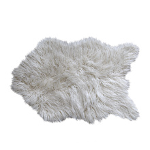 Shaggy sheepskin faux fur floor mat for bedroom